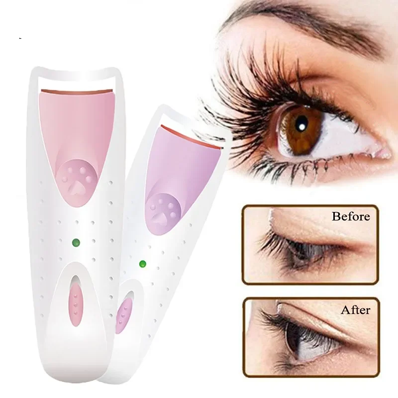 전기 속눈썹 컬링 핑크, 지속되는 휴대용 쉐이핑 컬링 속눈썹 클립, 충전 모델, 빠른 가열