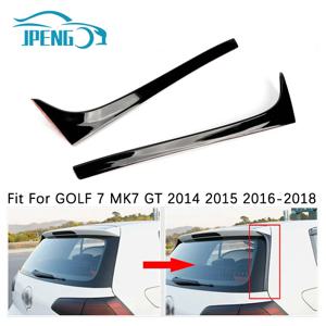 2017 2018 블랙 리어 윈도우 사이드 스포일러 윙 트림, VW 액세서리, 골프 7 MK7 GT 2014 2015 2016, 2 개