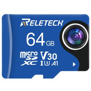 Reletech 운전 녹음기, 휴대폰, 태블릿, 카메라, 모니터, 드론용 메모리 카드, 마이크로 SD, TF 카드, U3 A1, 32G, 64G, 128G, 256G