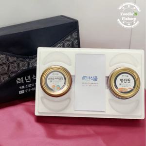 [푸디앤] 20년 전통 안면도 백년수산 젓갈 선물세트 1호 어리굴젓 500g+명란젓 500g