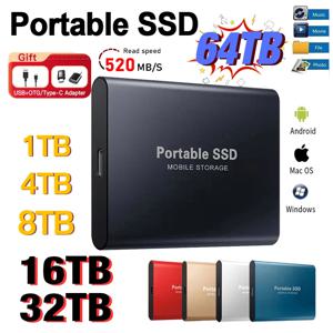 고속 미니 외장 하드 디스크, 노트북 및 맥 정품, 솔리드 스테이트 SSD, 1TB, 2TB, 2024 신제품