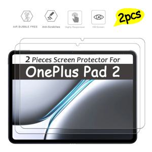 울트라 클리어 스크린 보호대 HD 하드 필름, 오일 코팅, 스크래치 방지 강화 유리, OnePlus Pad 2, 12.1 인치, 2 개