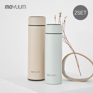 [모윰] 보온보냉 텀블러 LED 온도표시 스마트 분유보온병 2종세트 (350ml+500ml)