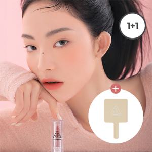 [1+1] 소프트 매트 립스틱+심플 핸드 미러 Beige