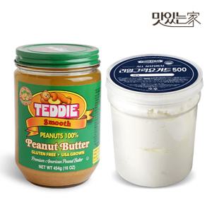 [테디] 땅콩100% 땅콩버터 땅콩잼 피넛버터+그릭요거트 500g