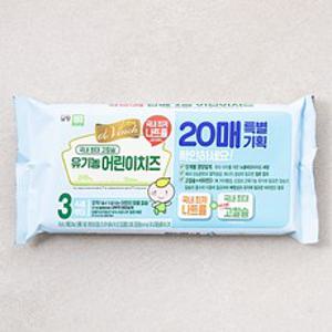 드빈치 유기가공식품 인증 어린이치즈 3단계 20매, 360g, 1개