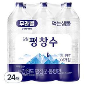 해태htb 강원평창수 무라벨, 2L, 24개