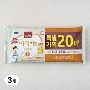 상하치즈 유기농 아기치즈 20매 2STEP, 360g, 3개