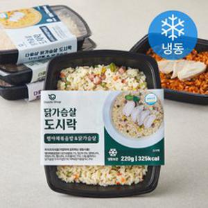 다즐샵 닭가슴살 도시락 220g x 5종 B세트 (냉동), 1세트