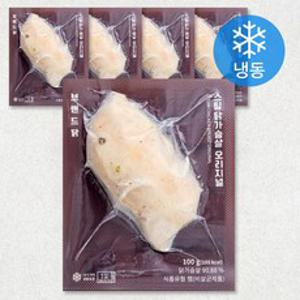 브랜드닭 스팀 닭가슴살 오리지널 (냉동), 5팩, 100g