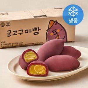 군고구마빵 4개입 (냉동), 480g, 1개