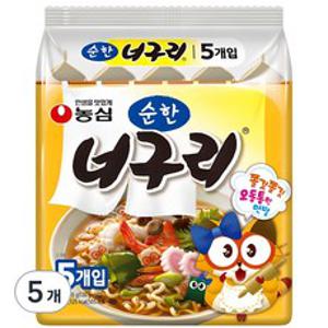 너구리 순한맛 120g, 5개