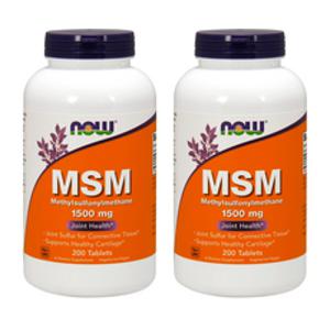 나우푸드 MSM 1500mg 타블렛 글루텐 프리 비건, 200정, 2개