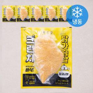 바르닭 크런치 닭가슴살 달고나맛 (냉동), 90g, 6팩