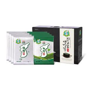 지도표성경 재래식 전장김 30g x 4봉 + 녹차 전장김 30g x 4봉, 1세트