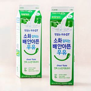 남양유업 맛있는우유GT 소화가 잘되는 고소한 락토프리, 900ml, 2개