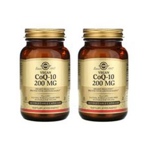 솔가 베지테리언 CoQ-10 200mg 베지터블 캡슐 무설탕 글루텐 프리, 2개, 60정