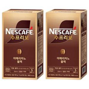 네스카페 수프리모 아메리카노 블랙, 2개, 1.1g, 150개입