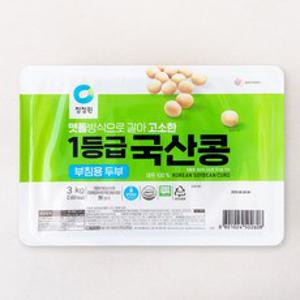 청정원 1등급 국산콩 두부 부침용, 3kg, 1개