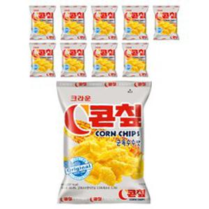 크라운 C콘칲 스낵, 44g, 10개