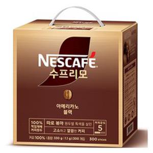 네스카페 수프리모 아메리카노 블랙 원두커피믹스, 1.1g, 300개입, 1개