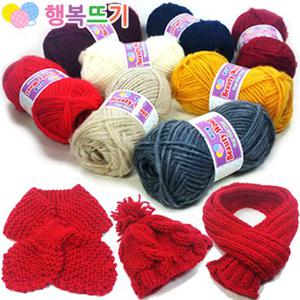 행복뜨기 뷰티울 WOOL 울30% 모자실 가디건 뜨개실 조끼 털실 겨울 굵은실