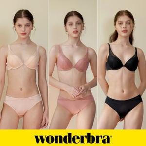 [Wonderbra] 에센셜 원더부스트 브라팬티 6종세트 라이트베이지+샌드핑크+블랙 WBW3O262829A_T