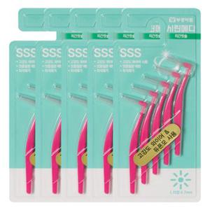 시린메디 치간칫솔 L자형 SSS(0.7mm) 5p X 5개