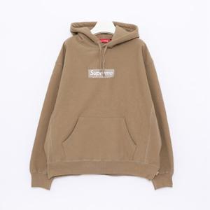 국내발송)슈프림 FW23SW56 DK SAND 박스로고 후드티