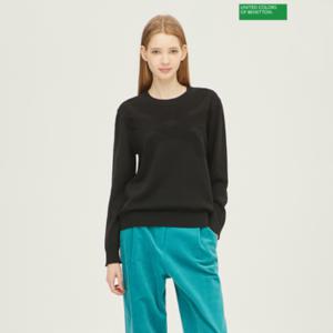 베네통 Benetton logo jacquard sweater 2F_1135U1044_700