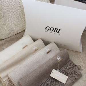 (15%+10%) GOBI 고비 캐시미어 오가닉 산양자수 머플러 170x30cm 몽골 캐시미어 100%