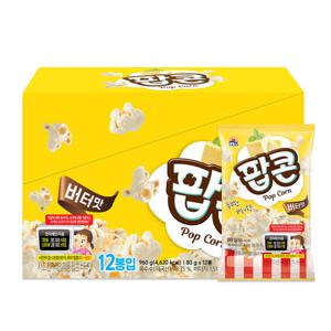 사조 로하이 전자레인지 팝콘 버터 80G 12입