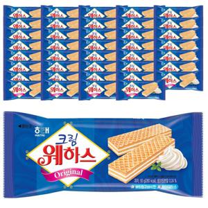 해태제과 과자 간식 주전부리 크림웨하스 50g 40개