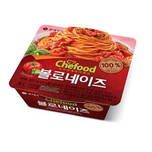 롯데 쉐푸드 볼로네이즈 스파게티 220g 정통 파스타 즉석 요리 토마토 소스 아이 풍미 간식