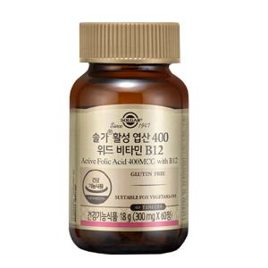 솔가 활성 엽산 400 위드 비타민 B12 300mg 60정 1개