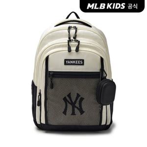 [MLB키즈]24FW 고학년 베이직 메쉬 책가방 NY (Cream)