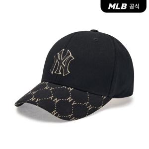 [MLB] 다이아 모노그램 포인트 스트럭쳐 볼캡 NY (Black)