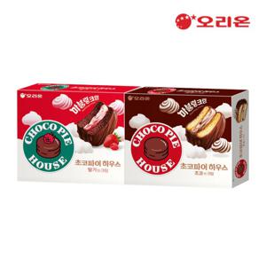 [오리온]초코파이하우스딸기앤크림+초코앤크림12P(408g)각1개씩