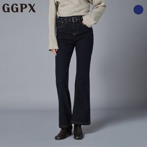 GGPX  벨트 포인트 부츠컷 생지 기모 데님 팬츠 (GOBPT019F)