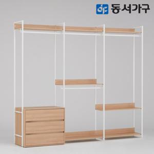 동서가구 몬티아 철제 시스템 2400 3단 서랍행거 DF643460