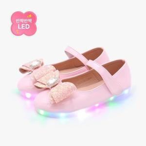 [키펀트] LED 크리스탈 파티클 여아구두 K-67