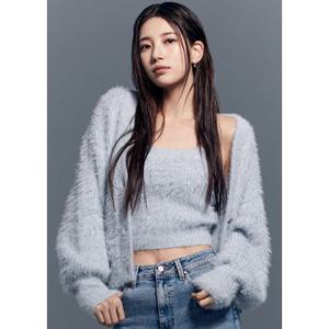 [게스진] [SUZY]  YO4S2613 여성 블링버튼 날개사 긴팔 가디건