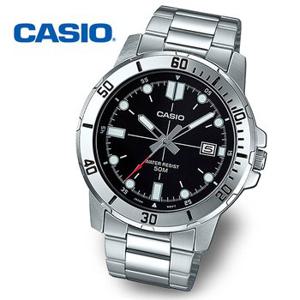 [정품] CASIO 카시오 흑새치 MTP-VD01D-1E 남성 야광 메탈시계