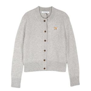 메종키츠네 24FW 여성 베이비폭스 레귤러 가디건 LW00508KT1006 H120 light grey melange