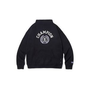 Champion 여성 7.4oz 기모 퍼널넥 스웨트셔츠 블랙 CKTS2F368BK_P365727303