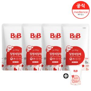 비앤비 젖병세정제(거품/리필) 400ml 4입 + 800ml 유연제 1입