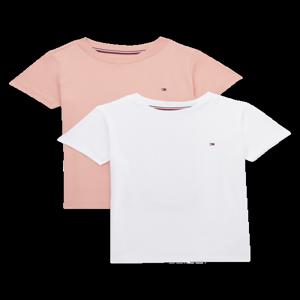 [SET] 2PACK 반팔 티셔츠 (화이트/핑크)