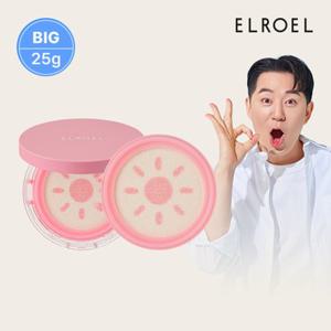 [빅] 엘로엘 피치 핑크 톤업 팡팡 빅 선쿠션 25g 본품1+리필1_ELROEL