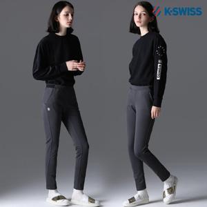 [케이스위스(K-SWISS)] 기모 밴딩 스포티 팬츠