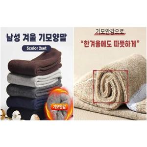 남성 겨울 기모양말 10켤레 (10컬러 1SET) 한파 방한 중목양말